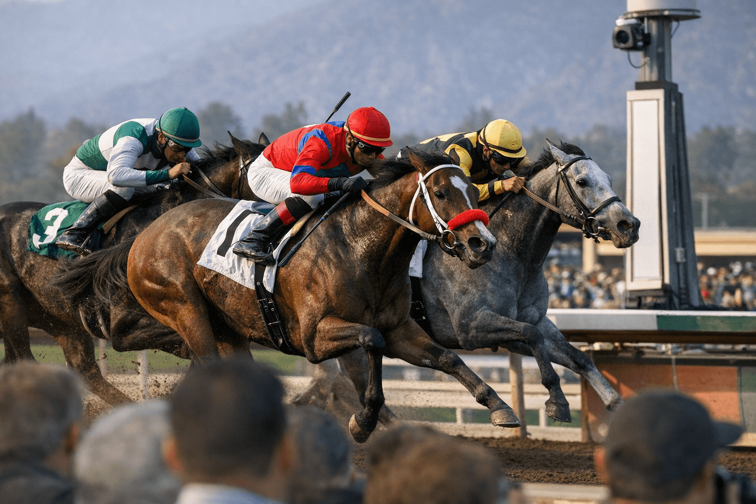 Princesa Moche Wins First Stakes in Three-Way Photo Upset at Santa Anita