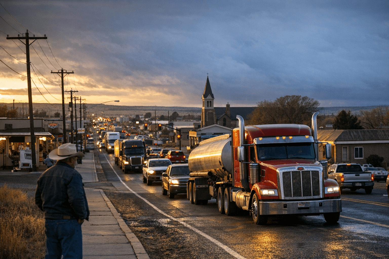 Interstate 40 Closure at Chambers Redirected Traffic Through St Johns