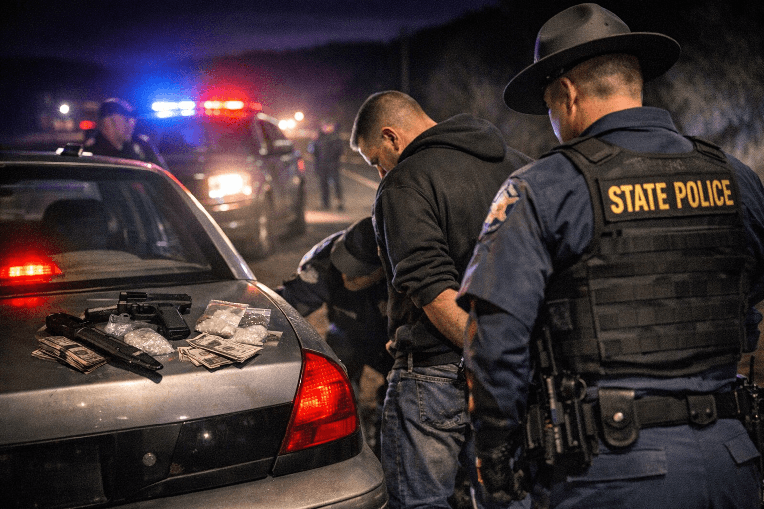 Two weekend traffic stops near Miller Avenue lead to multiple arrests