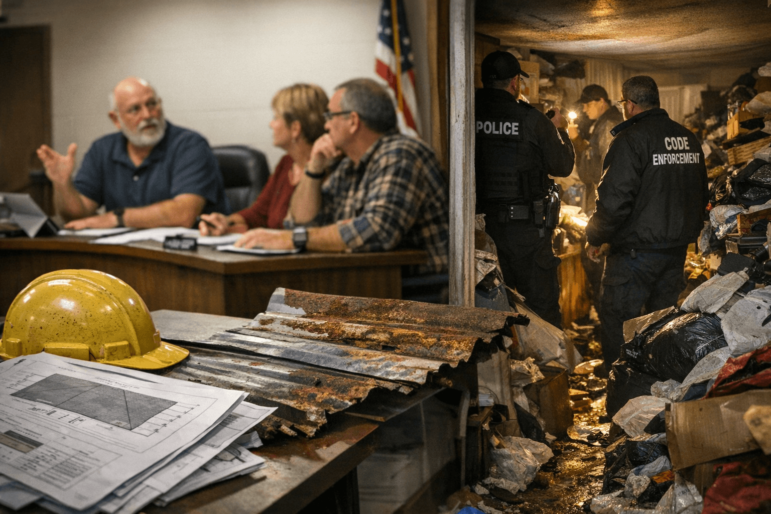 Huntingburg Board Rejects Costly Roof Bids, Secures Hoarding Injunction in Push for Infrastructure and Safety Fixes