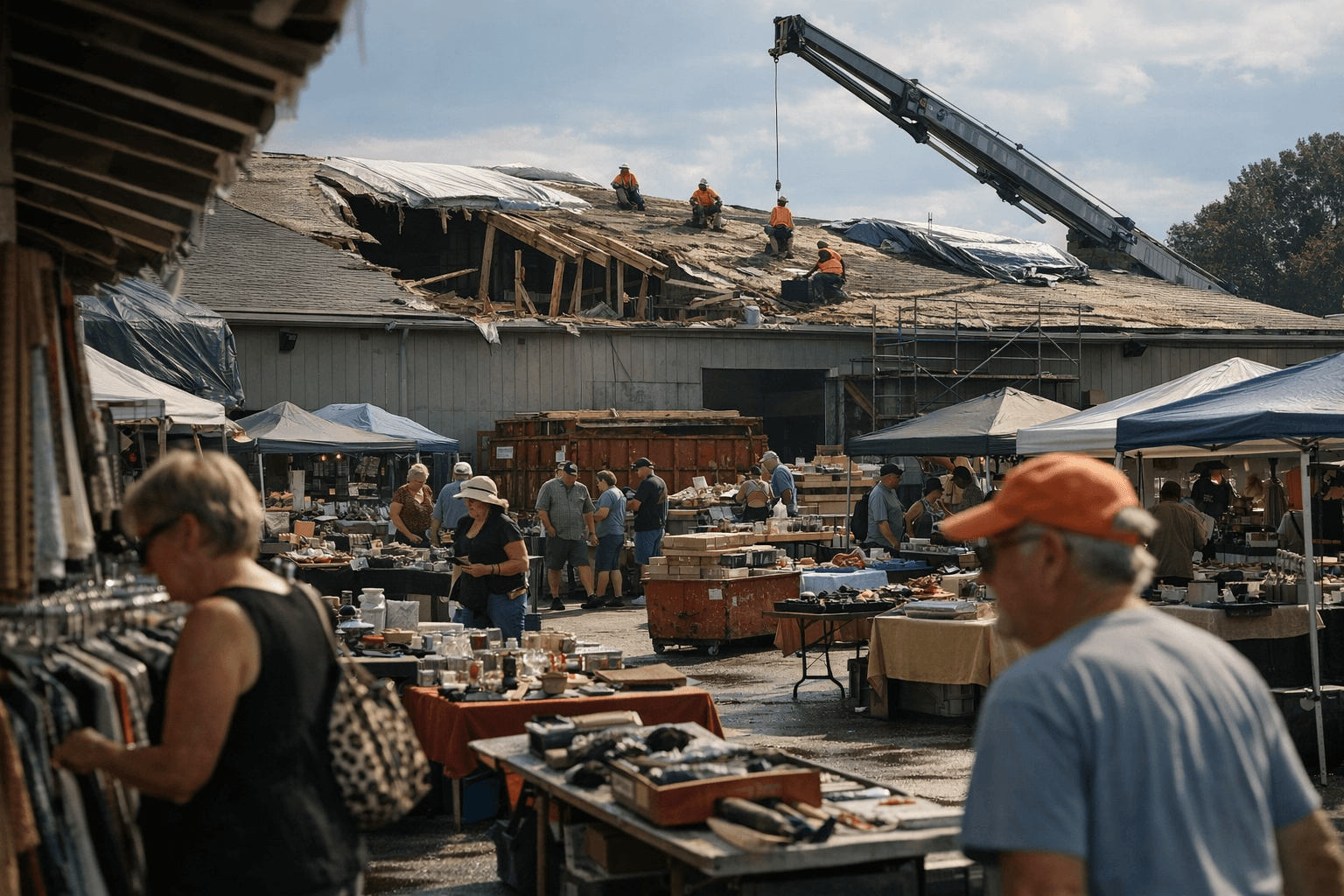 Raleigh Market Reopens After Fair, Roof Repairs Continue