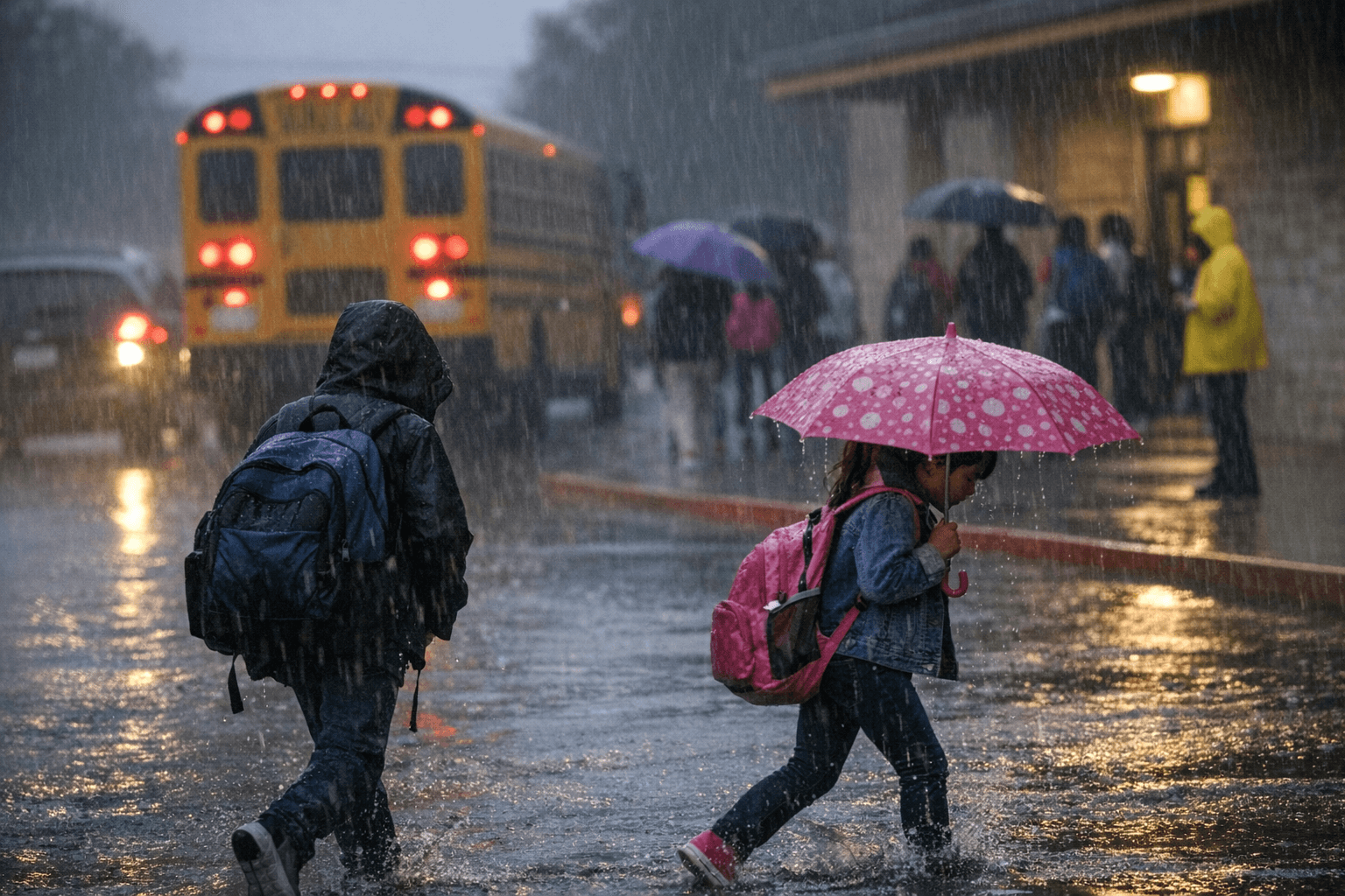 Schools Held Regular Schedule Amid Rain Forecasts, District Says