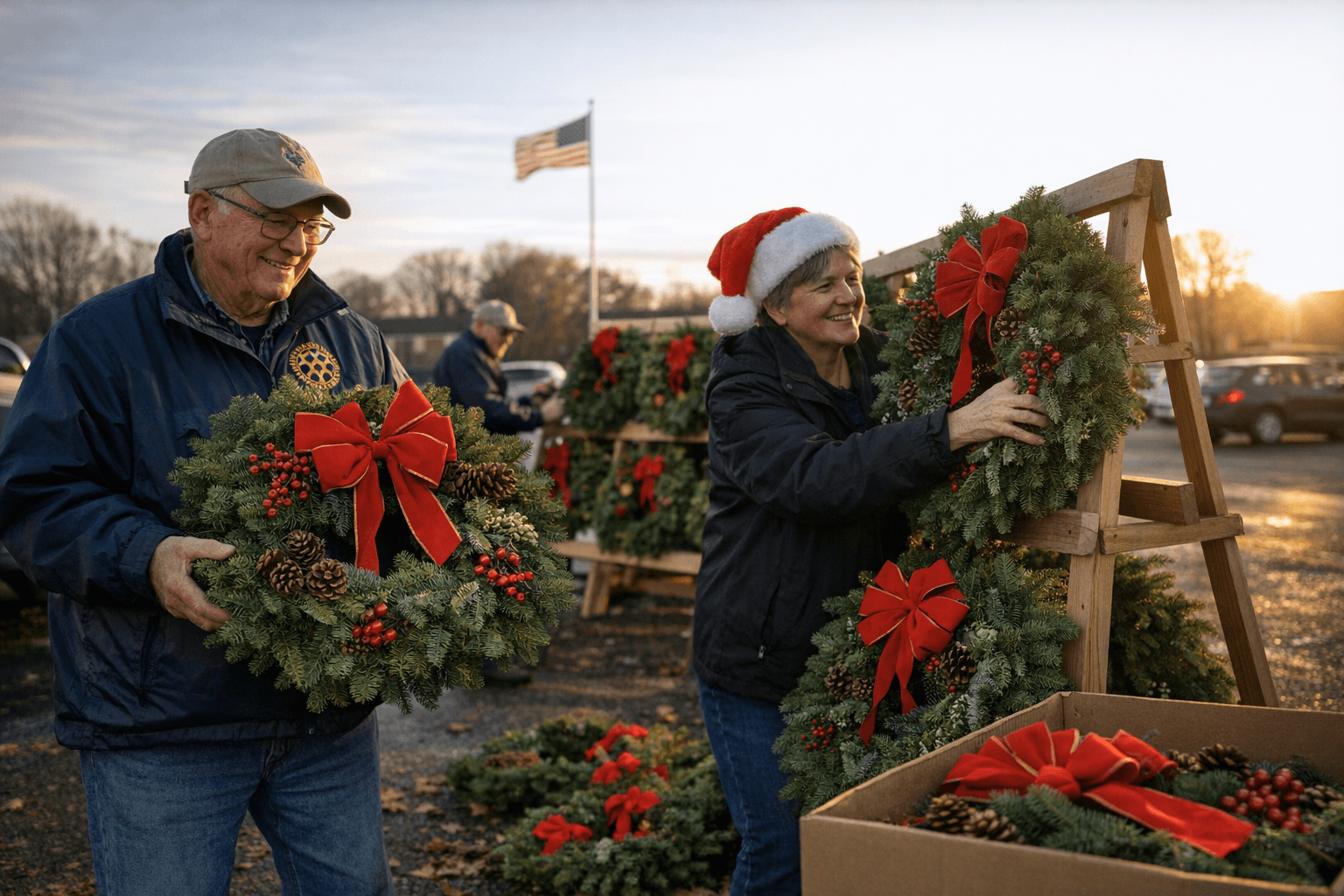 Sunrise Rotary Sells Holiday Wreaths, Proceeds Support Local Charities