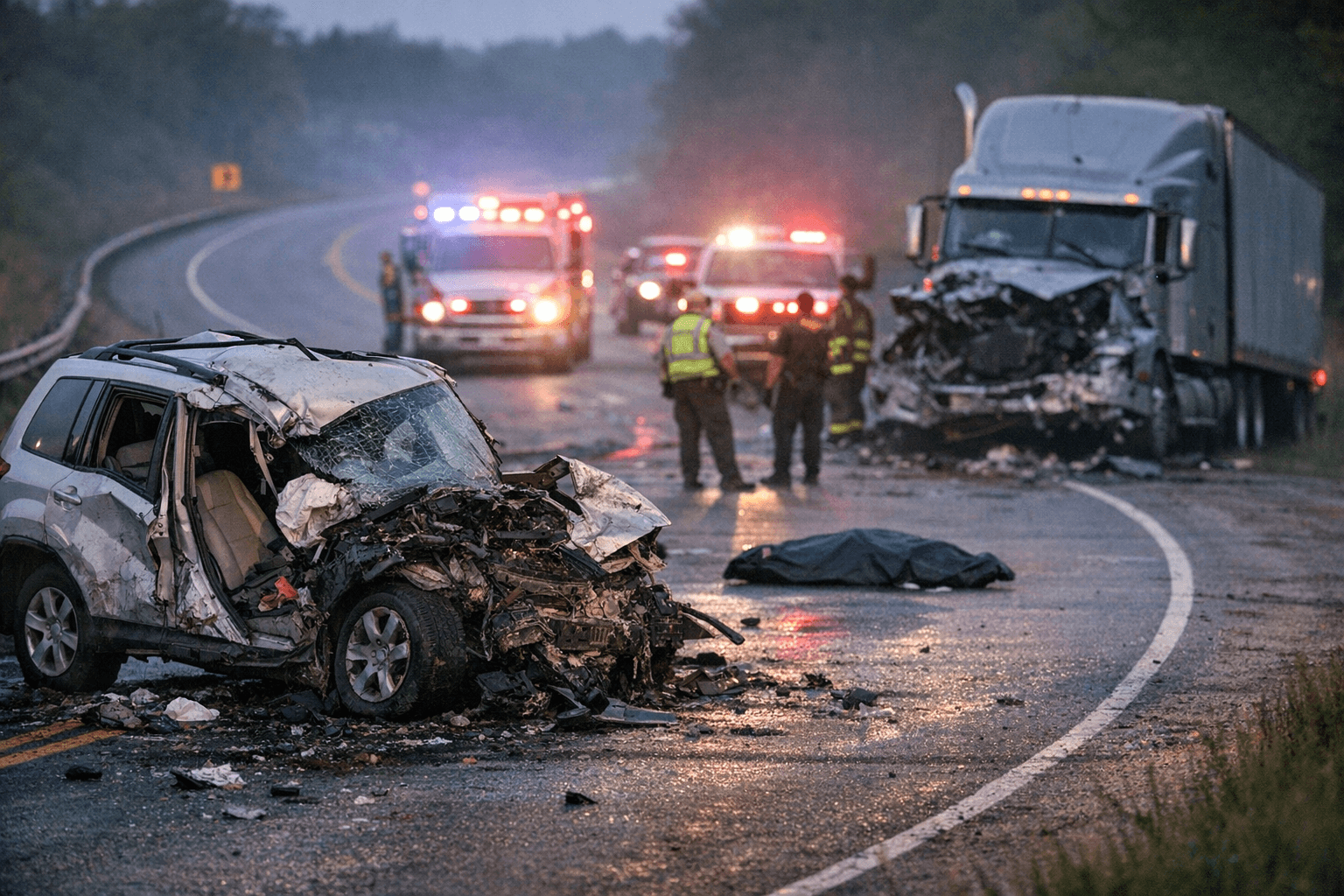 Woman Killed After Head-On Crash on Highway 210 Curve
