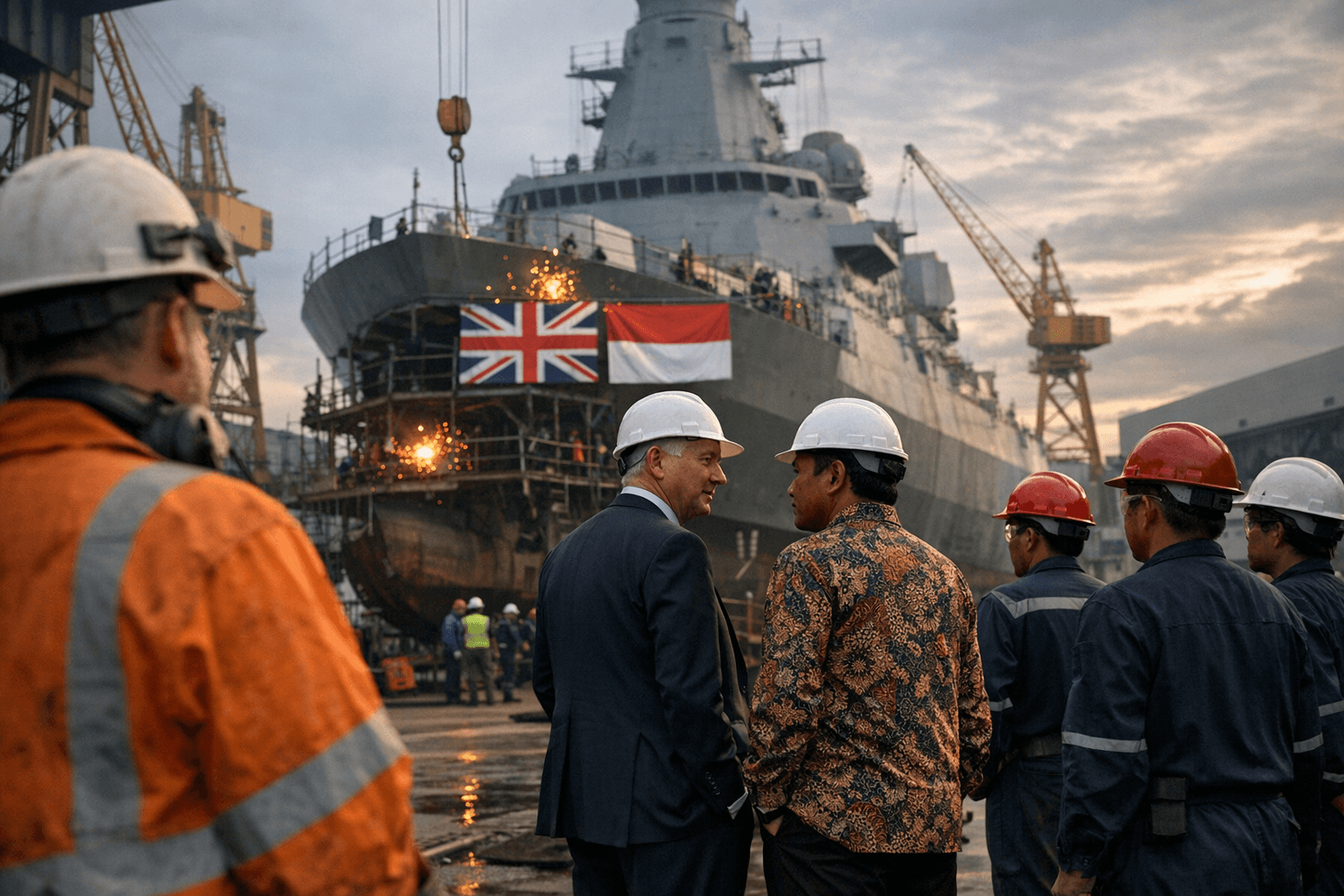 Britain and Indonesia agree £4 billion maritime partnership to build vessels and jobs