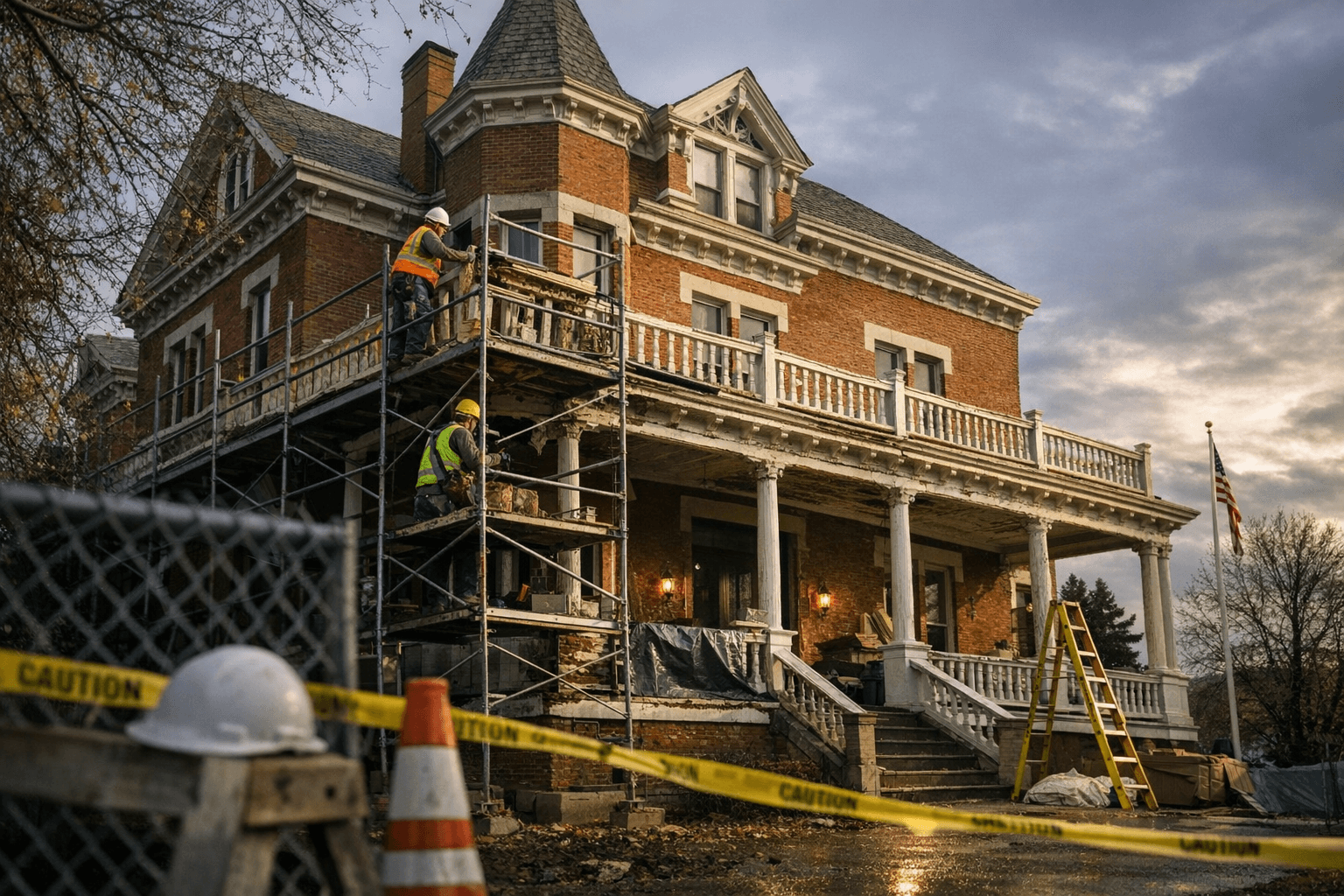 Governor's Mansion Closed for Exterior Repairs, Tours Suspended