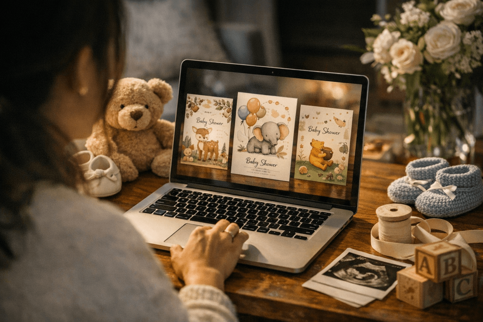 Free Online Baby Shower Invitations Available on Adobe Express, Greetings Island, Evite