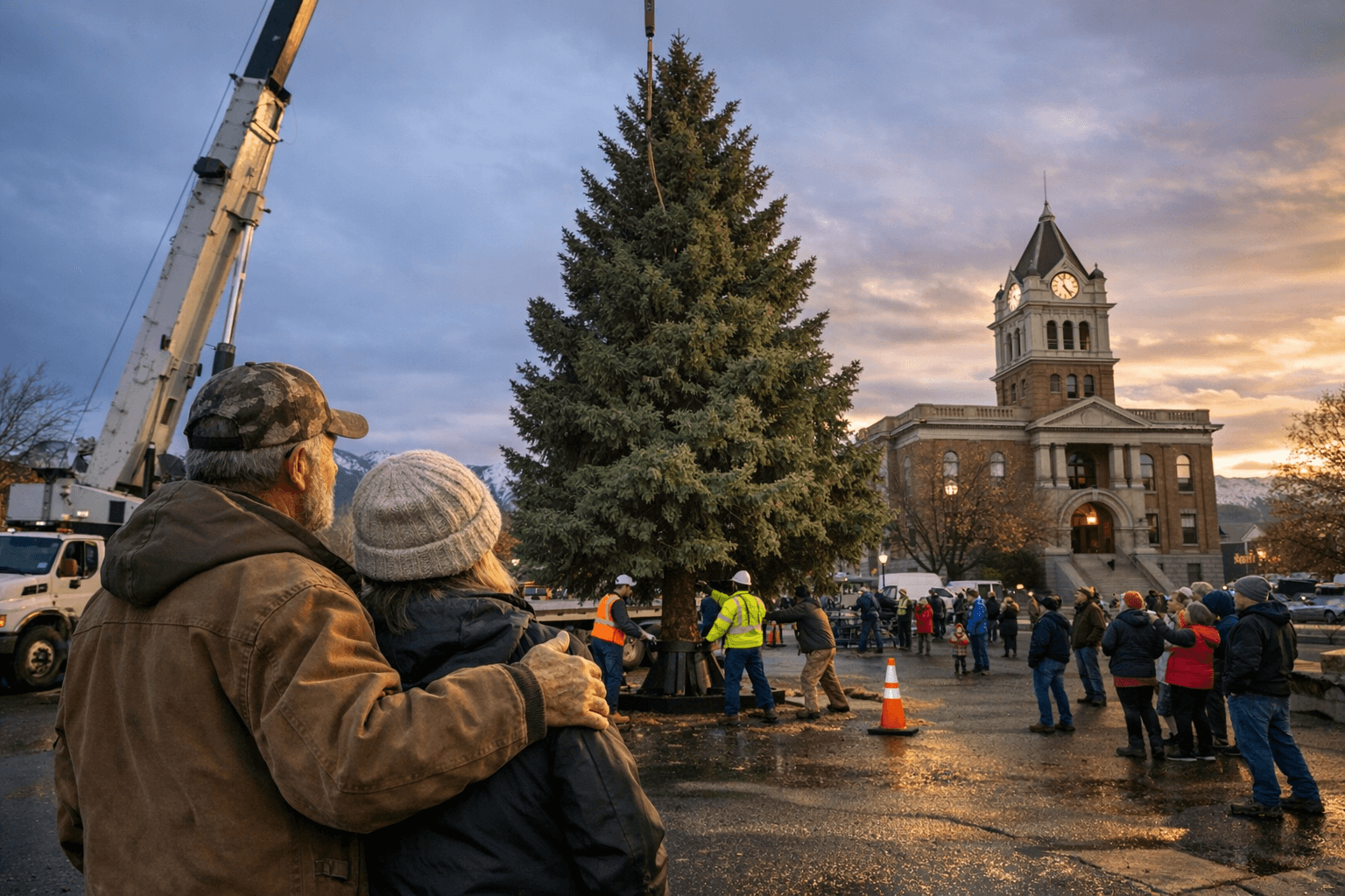 Baker City Welcomes Community Christmas Tree Donated by Local Family