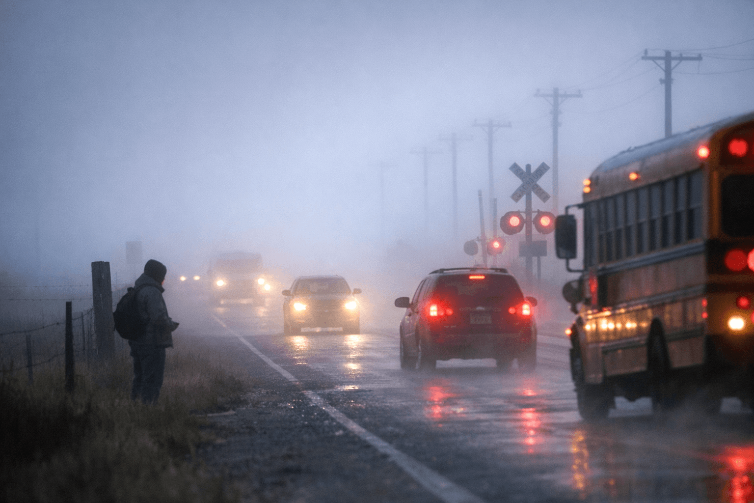 Dense Fog Reduced Visibility Across Hidalgo County Lowlands