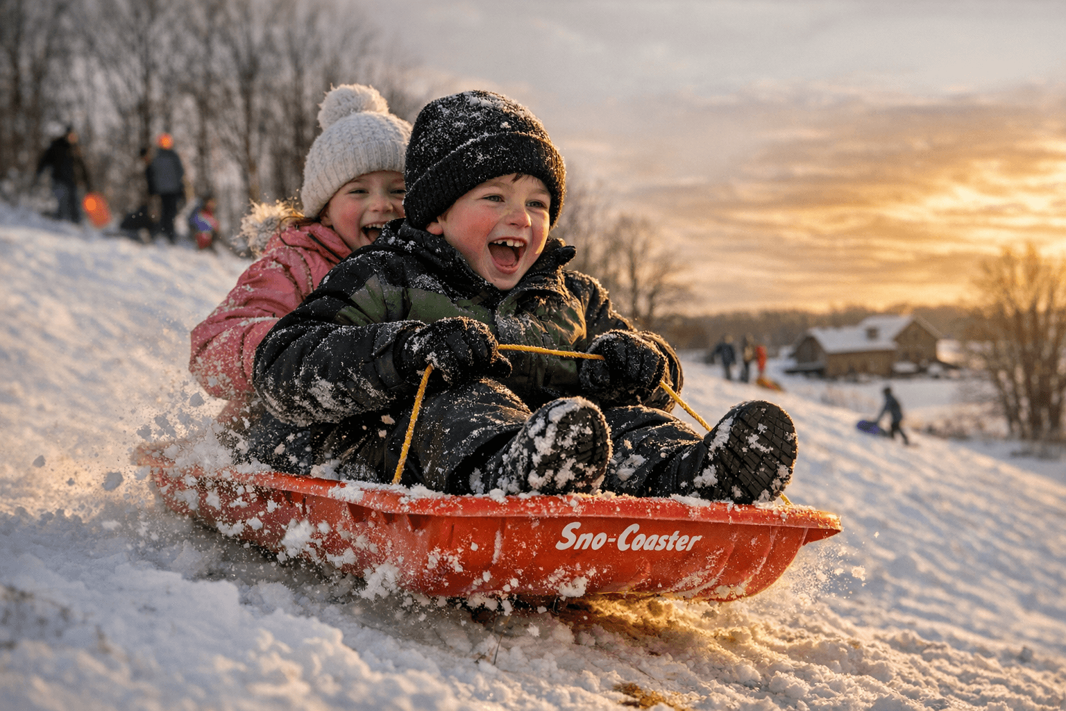Holmes County Snow Day Memory: Sno-Coaster Ride and Childhood Elation