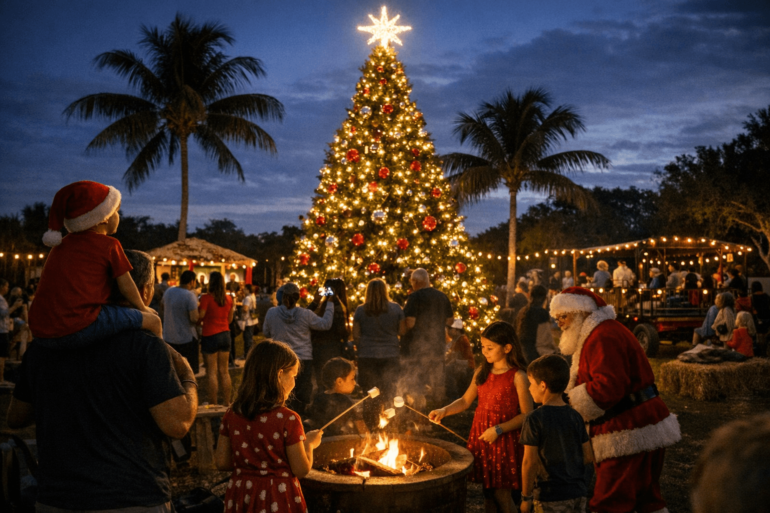 Big Pine Key community gathers for inaugural tree lighting, free family celebration