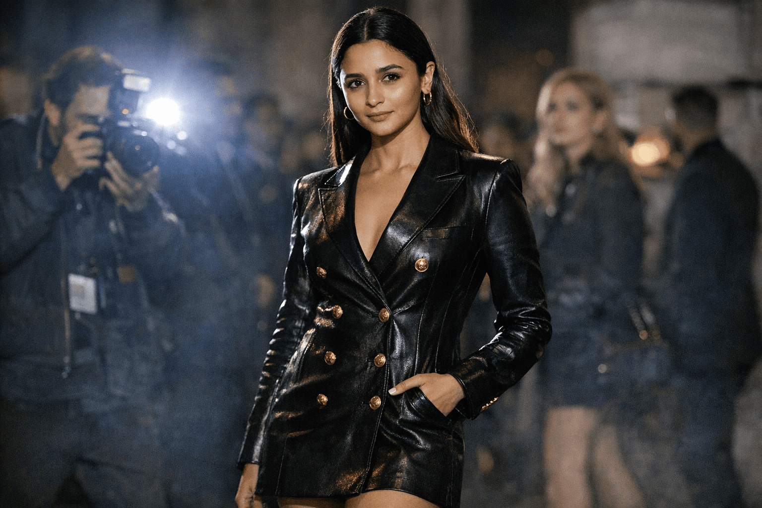 Alia Bhatt Stuns in Black at Milan Fashion Week Gucci Showcase