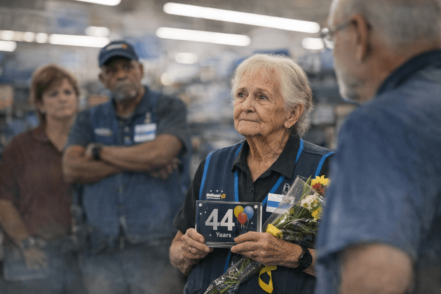 Walmart veterans voice concerns after photo of 44 year associate recognition