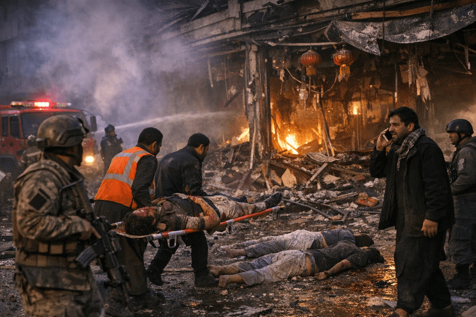 Explosion at Chinese restaurant in Kabul kills at least seven, wounds about a dozen