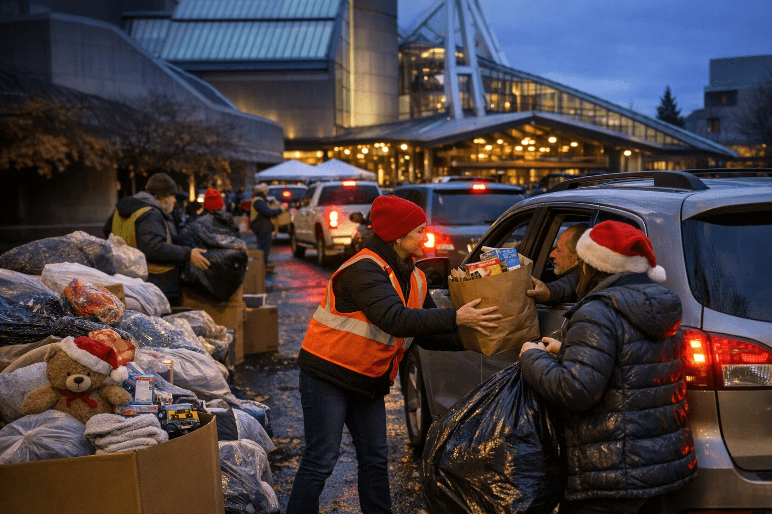 Hult Center Drive Through Donations Support Lane County Holiday Needs