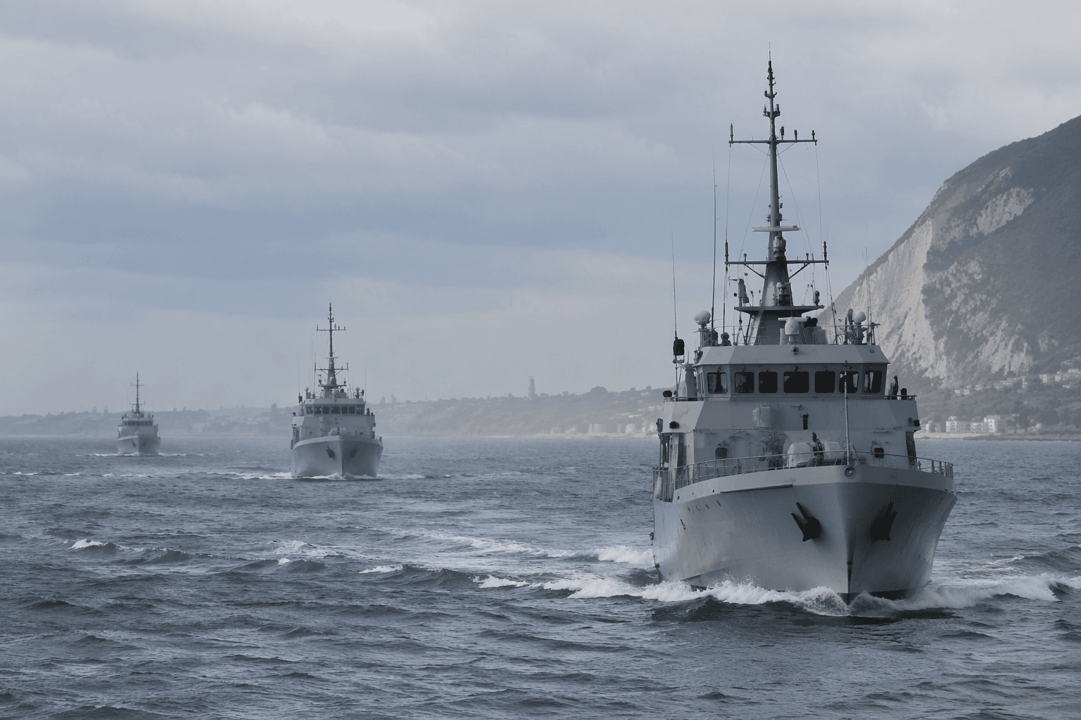 Britain and France prepare minesweepers for postwar strait security