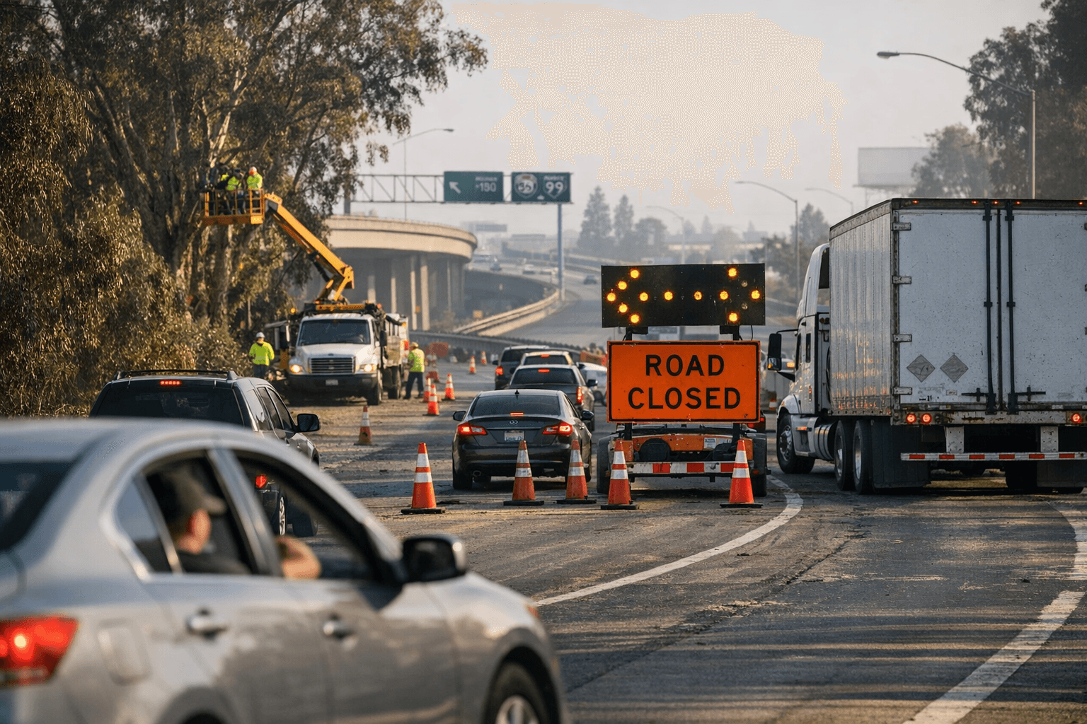 Temporary Highway 99 and 180 Ramp Closures Affect Fresno Commuters