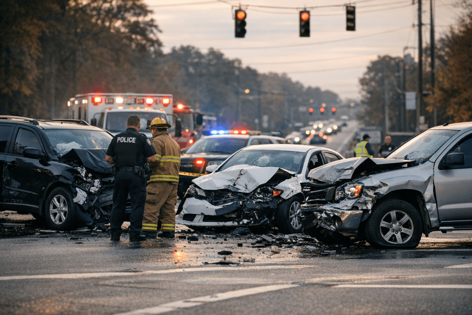 Three vehicle crash closes Burlington Mills and Ligon Mill intersection, intersection later reopened