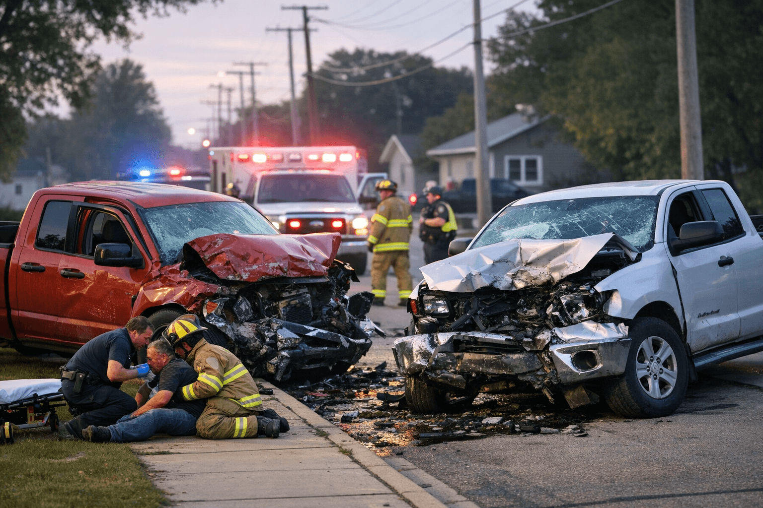 Two Hurt in Head on Crash on Otter Avenue in Parkers Prairie