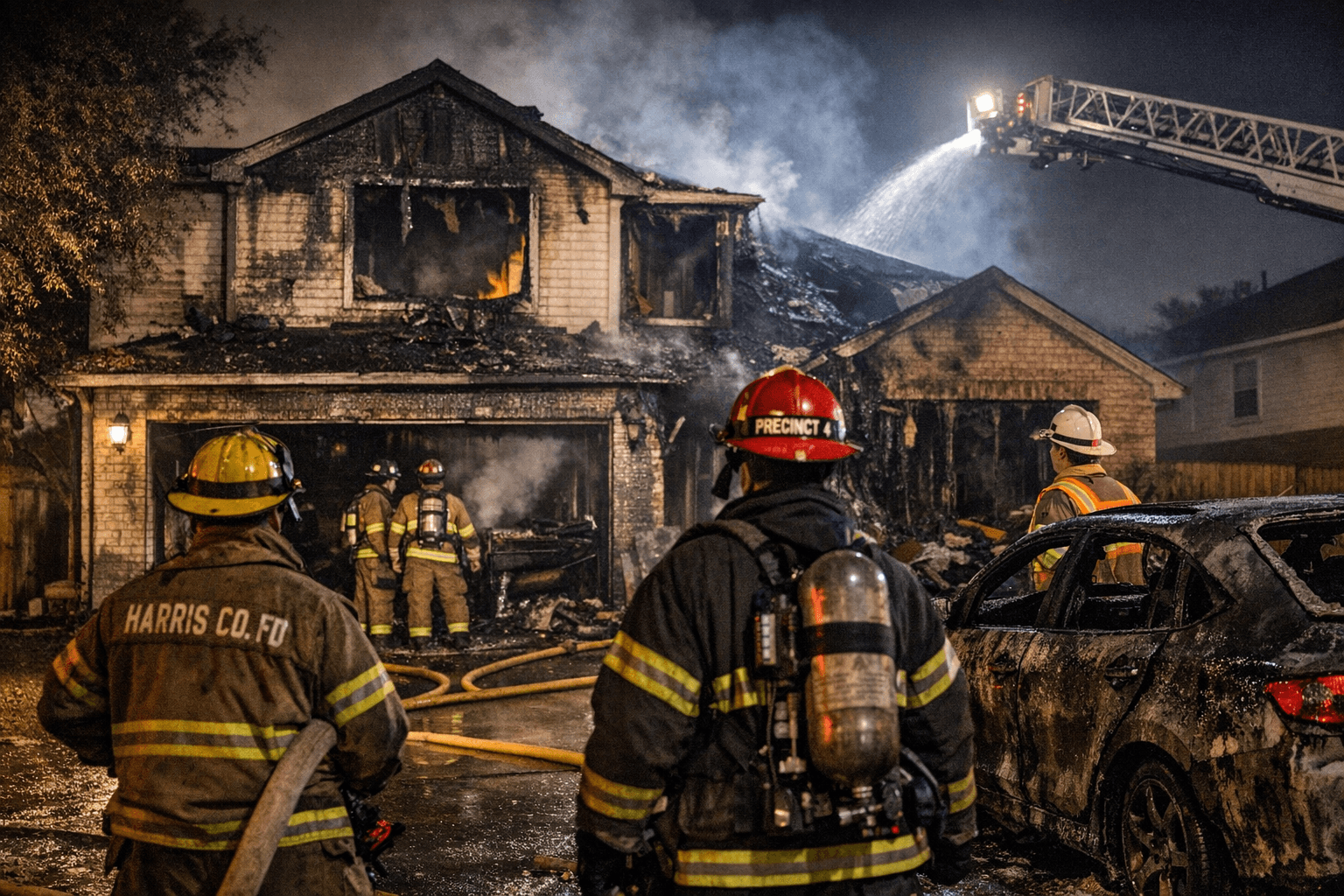 Precinct 4 House Fire at 8830 Nicoli Creek Dr Extinguished, No Injuries