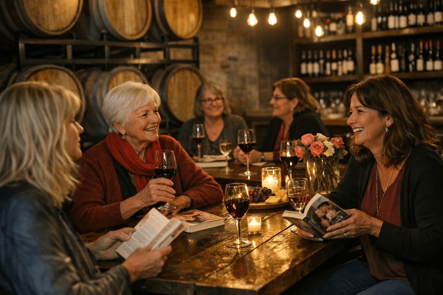 PCPL 'Rose & Romance' Book Club Meets in Tell City Wine Room