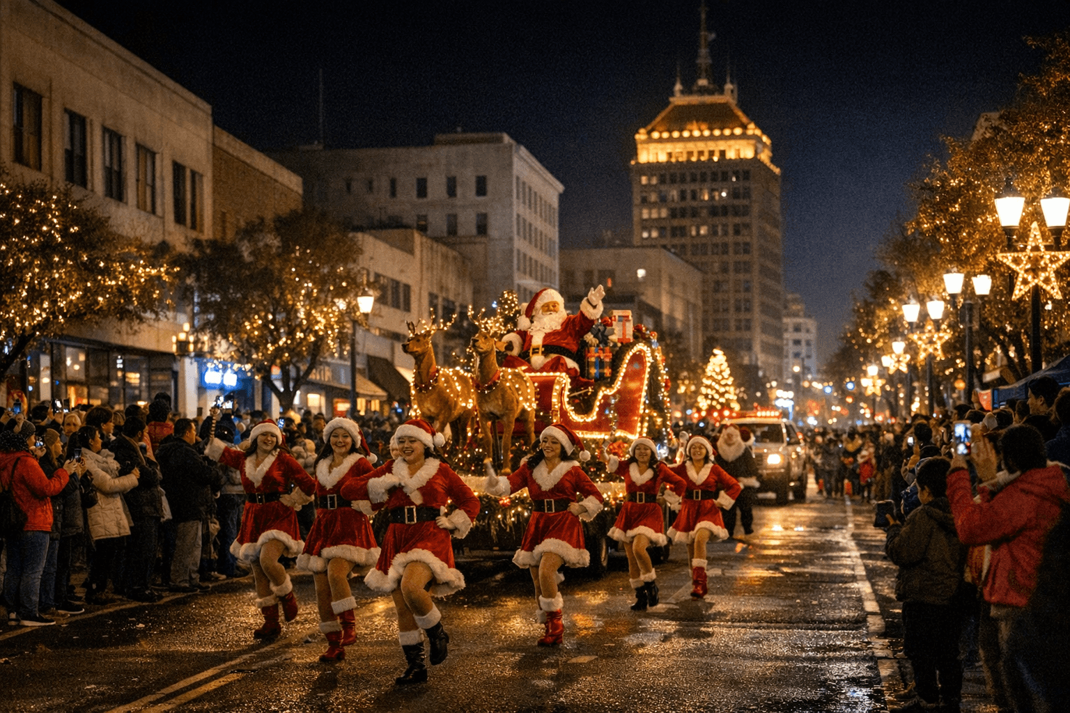 Downtown Fresno Moves Christmas Parade to Nighttime, Aims to Boost Business