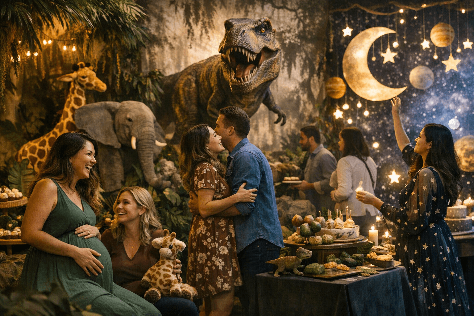 Safari, Dinosaur, and Celestial Themes Make Baby Showers Truly Memorable