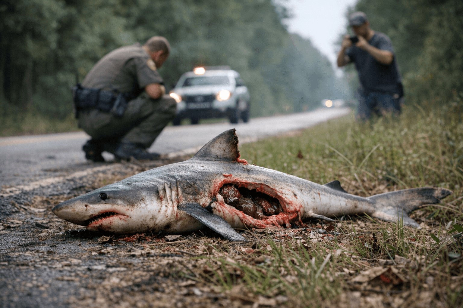 Five-Foot Shark Carcass Found Dumped on Wake Forest Roadside