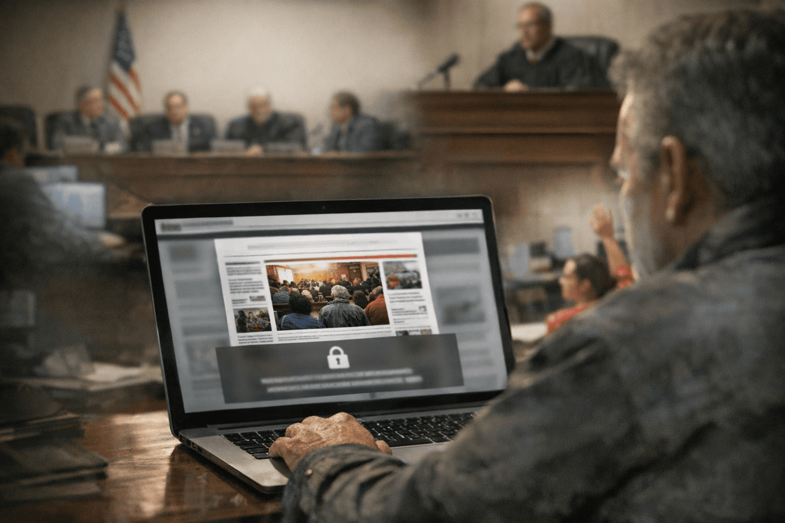 Local daily posts front page online, full stories reserved for subscribers