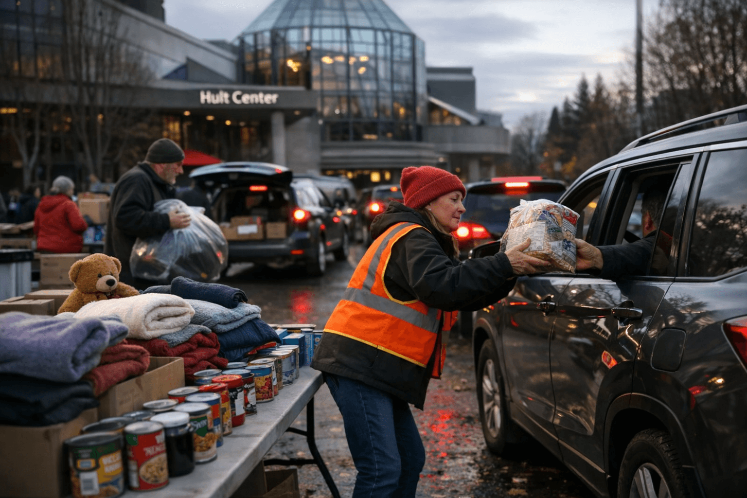 Hult Center Drive Through Donation Event Brings Aid to Lane County