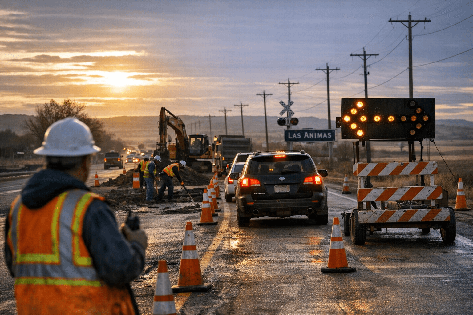 CDOT Roadwork Closes Lanes in Las Animas, Expect Delays