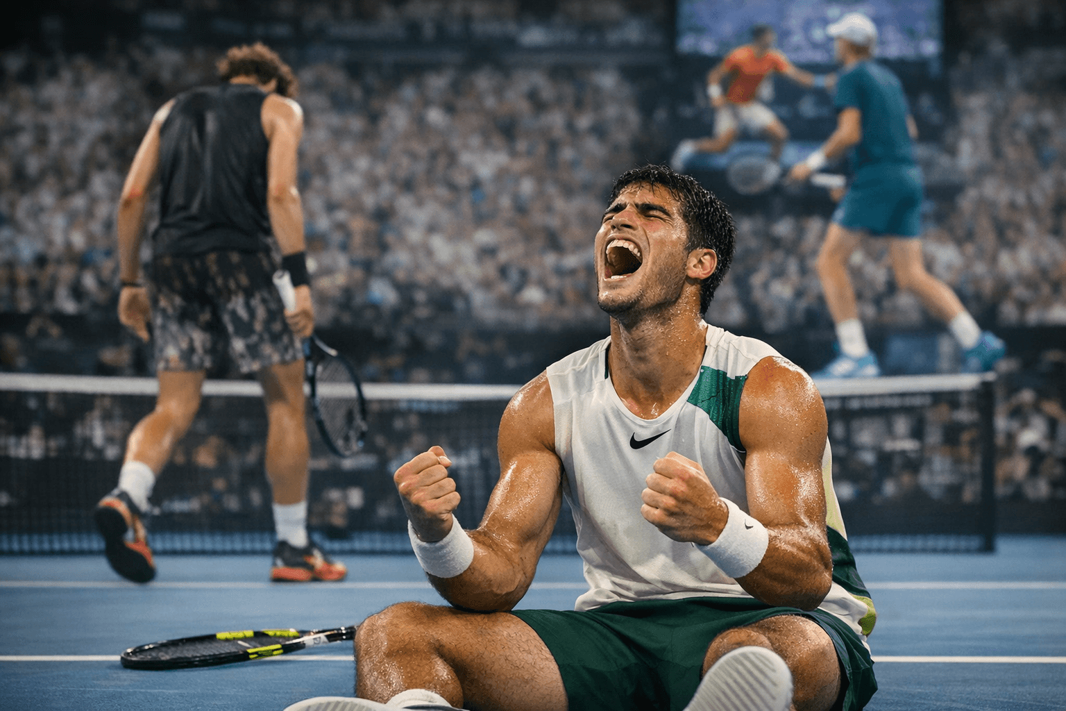 Alcaraz survives epic five-setter as Djokovic v Sinner decide finalist