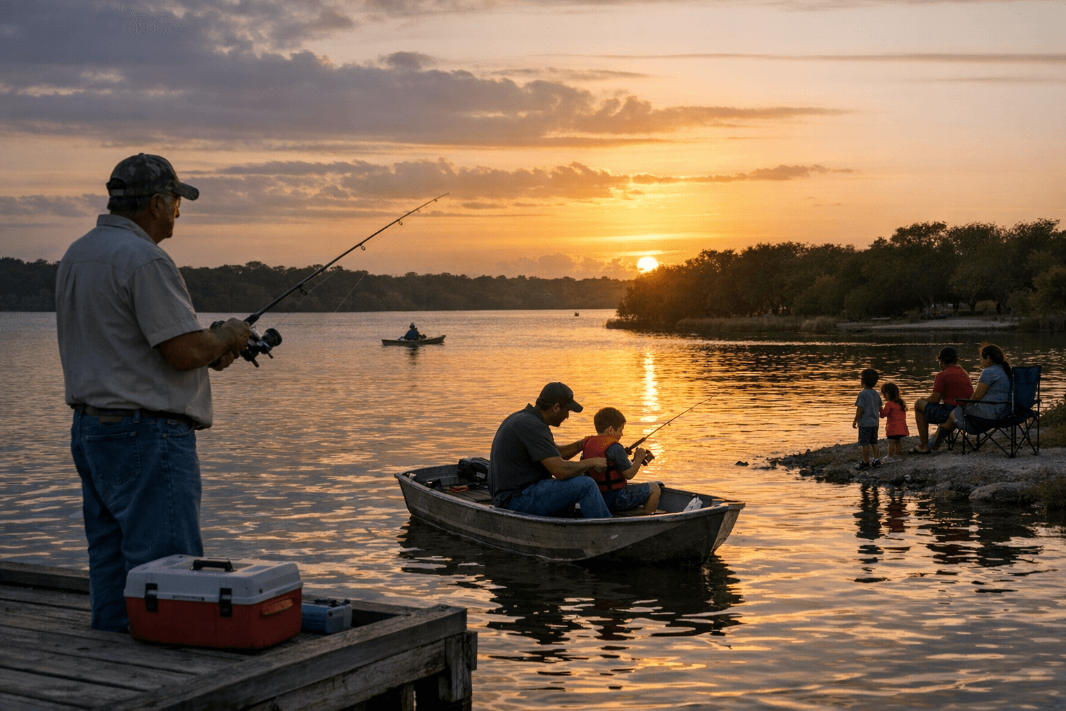 Lake Findley near Alice provides outdoor recreation and fishing