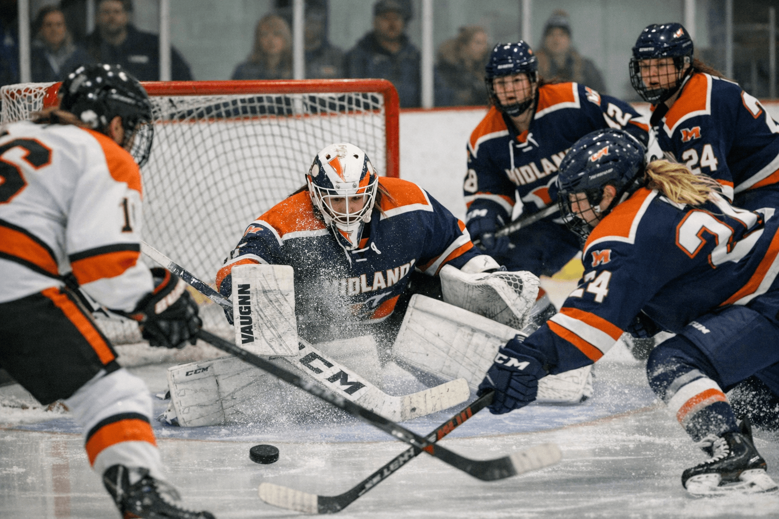 Top Ranked Midland Blankets Jamestown at Sidner Ice Arena