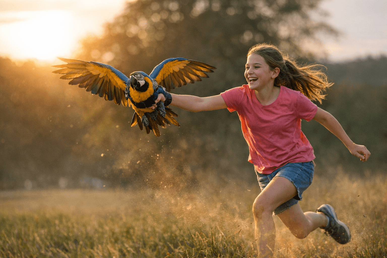Girl Runs With Disabled Macaw Scooter, Giving Her the Joy of Flight