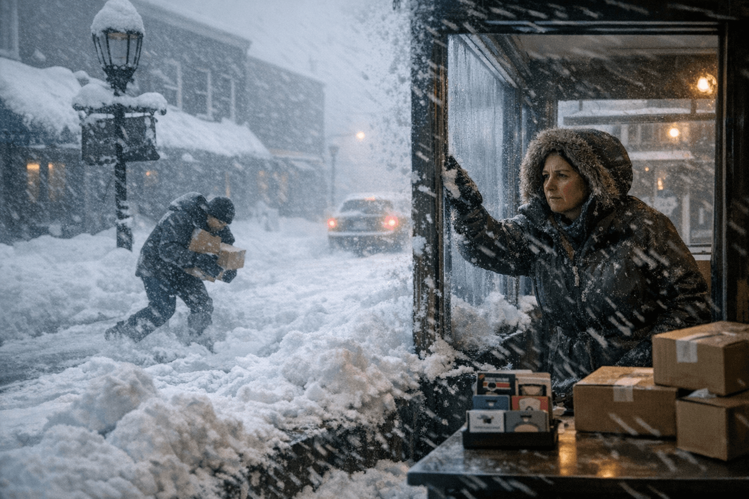 Back-to-back winter storms force Jamestown businesses to seek community support