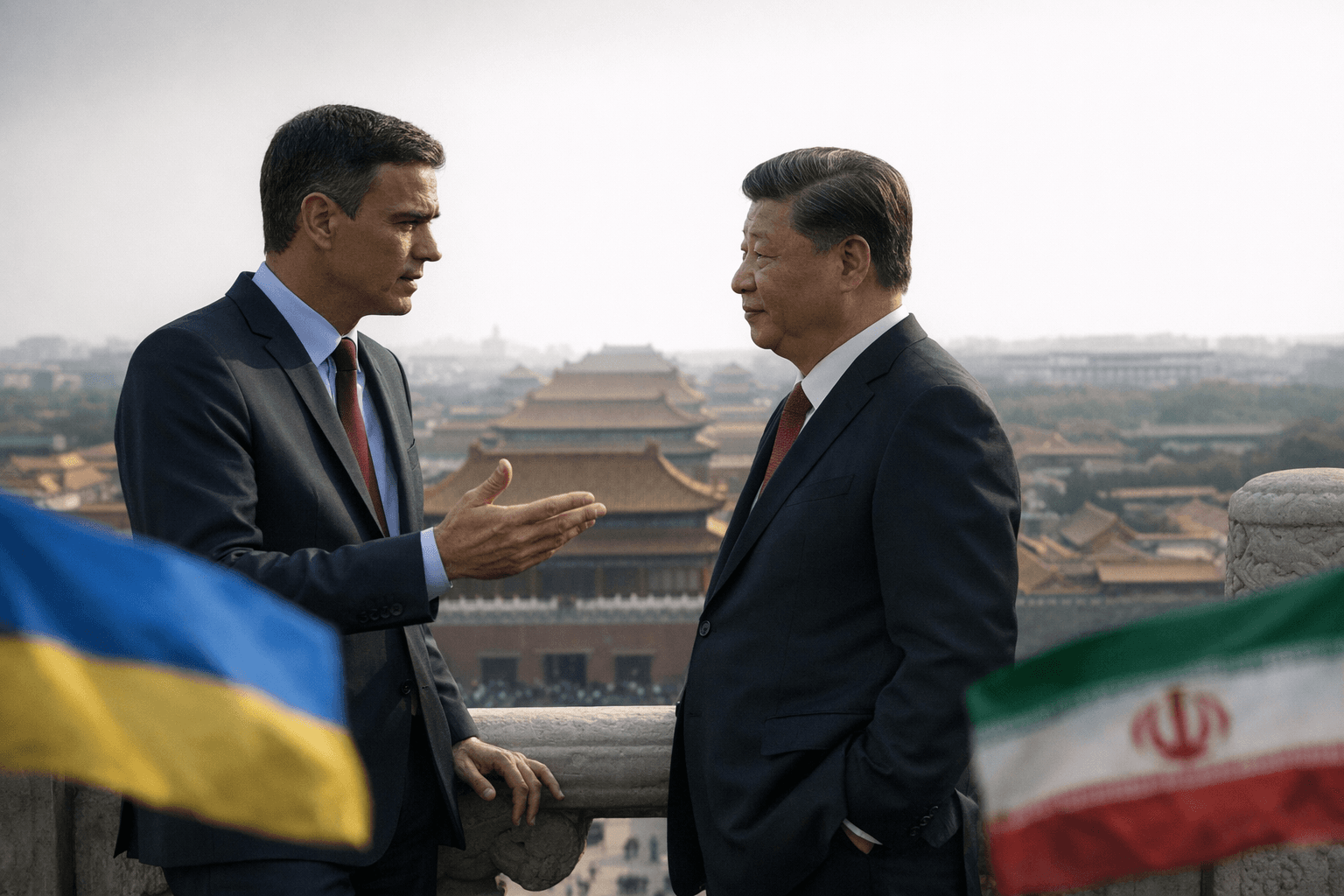 Spanish PM urges China to help end wars, deepen ties