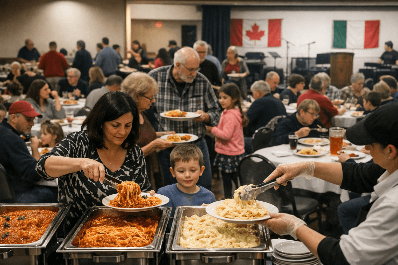 Sold-Out All-You-Can-Eat Pasta Night Draws Families to Italo-Canadian Club