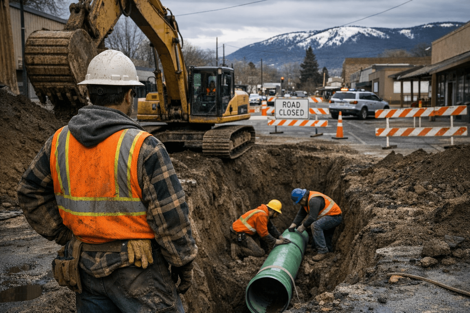 La Grande Closes C Avenue Block March 2 for Sewer Work