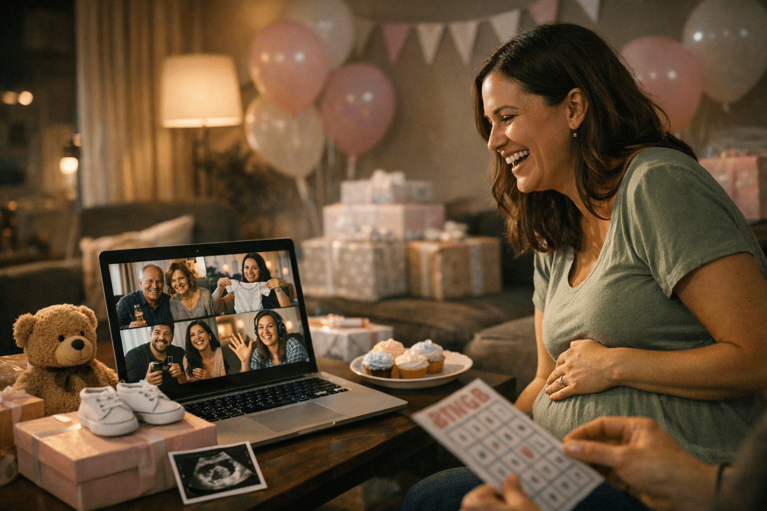 Online baby showers connect distant loved ones with games and gifts