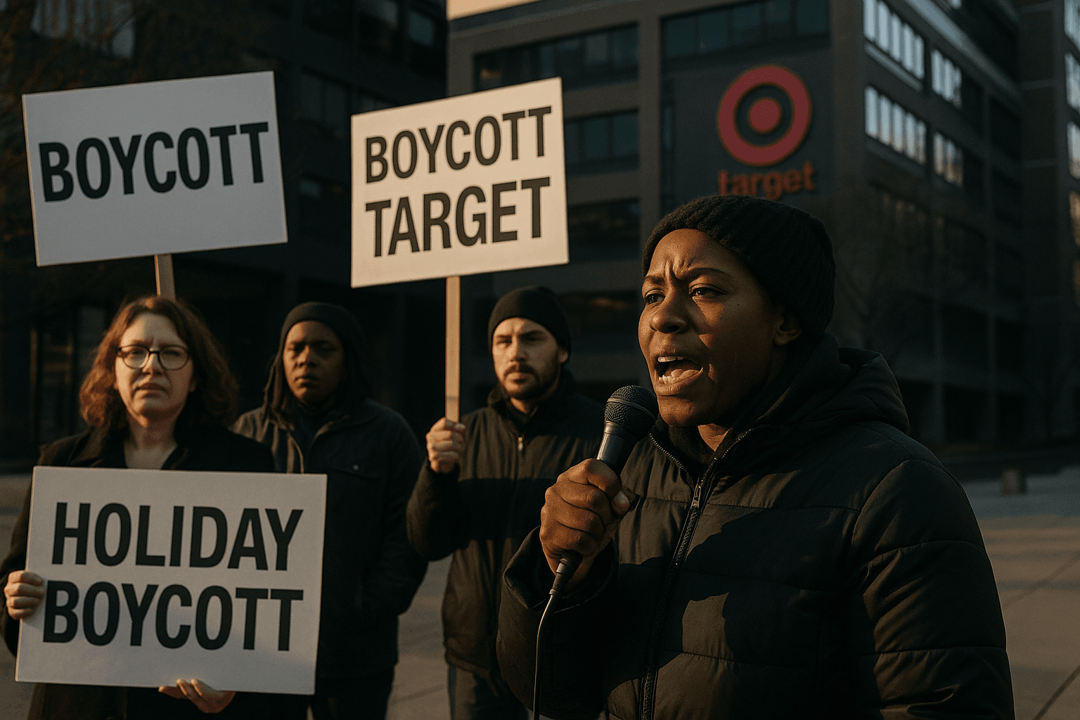 Activists Renew Holiday Boycott Call Outside Target Headquarters