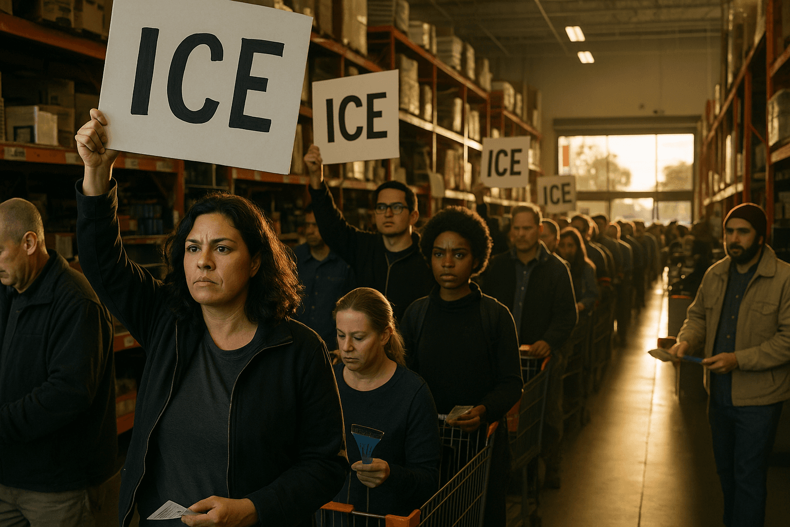 Protesters Create Long Lines at Monrovia Home Depot, Highlight ICE Concerns