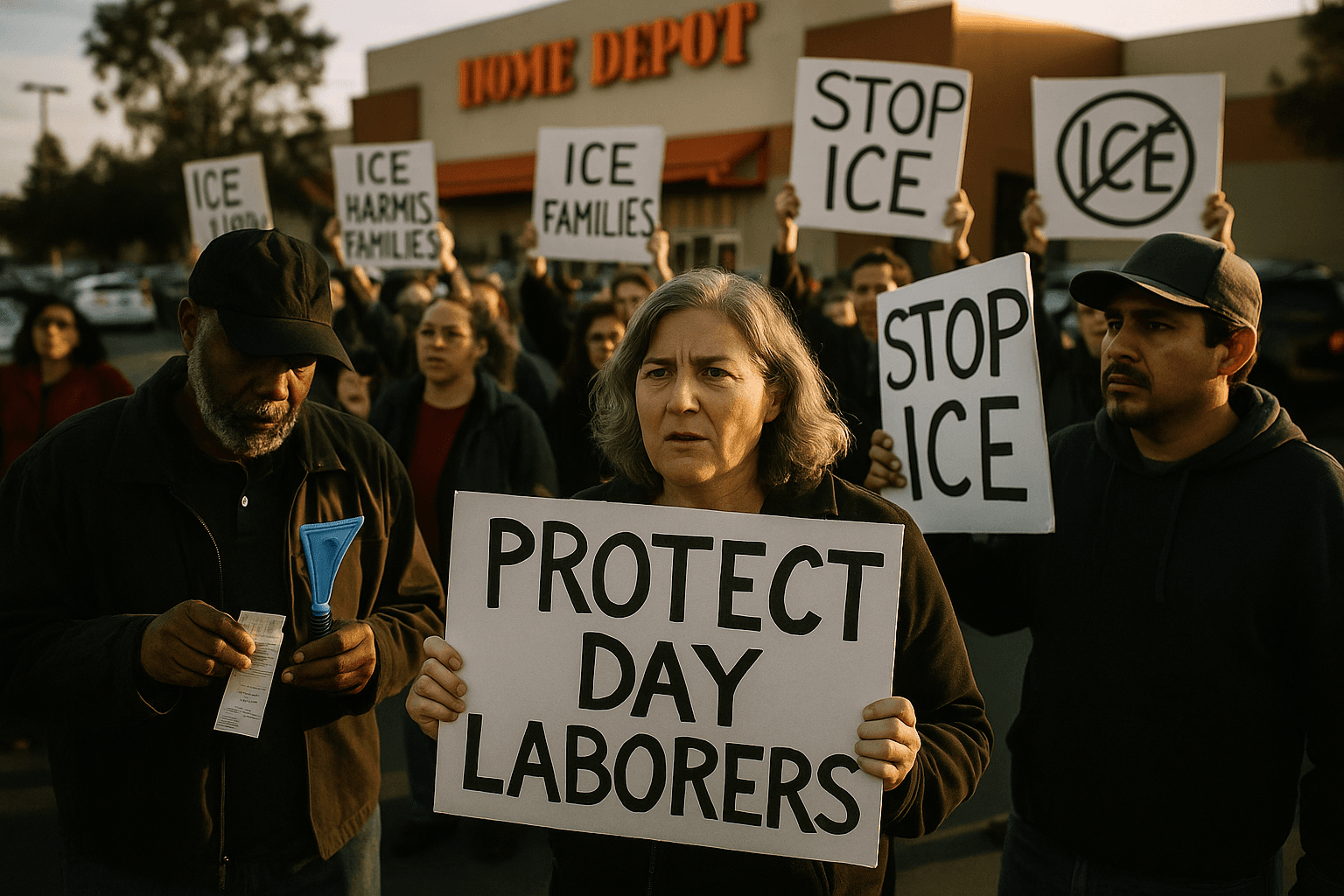 Protest at Monrovia Home Depot Targets ICE Activity, Day Laborer Safety
