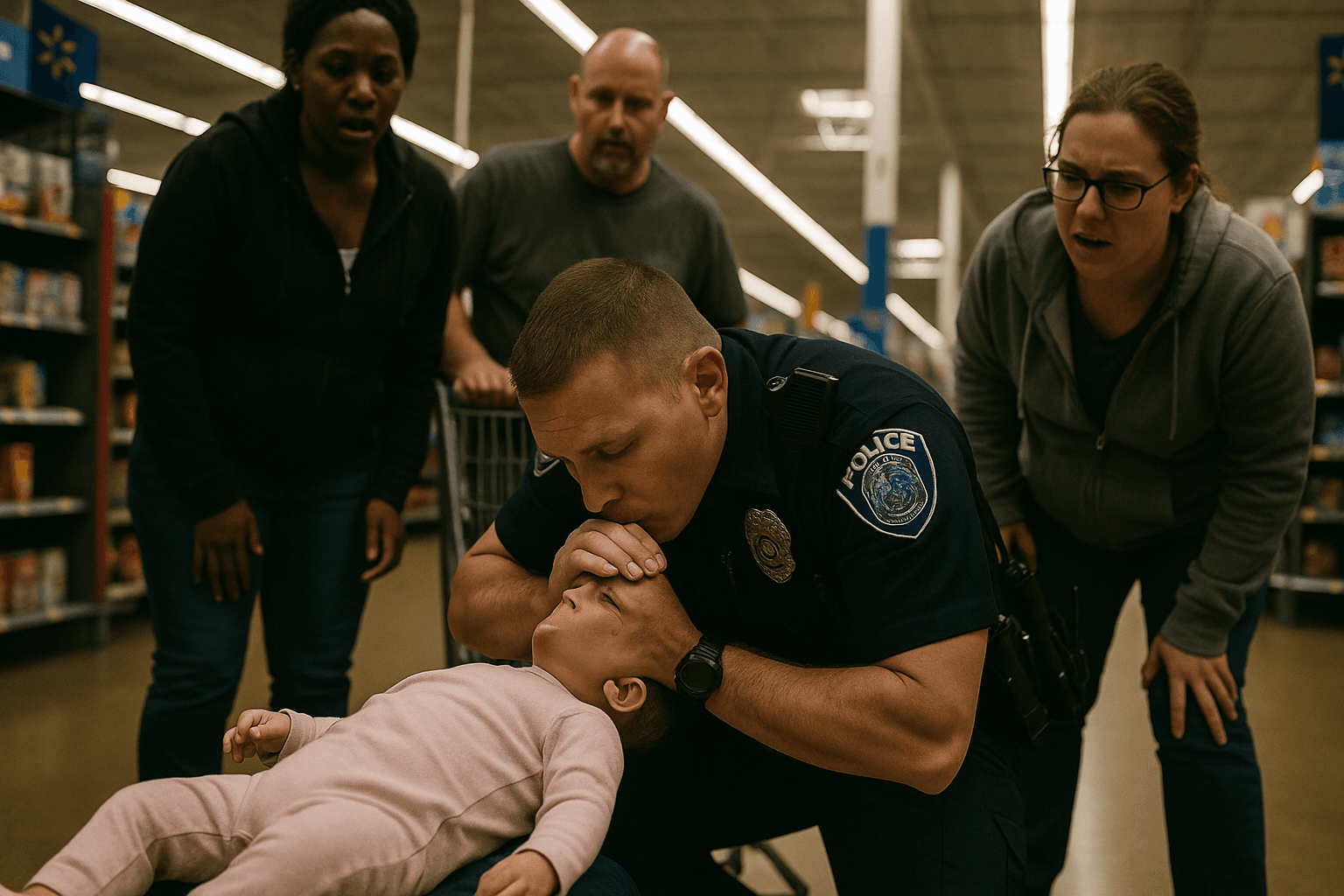 Officer Resuscitates Infant Inside Walmart, Video Shows Rapid Response