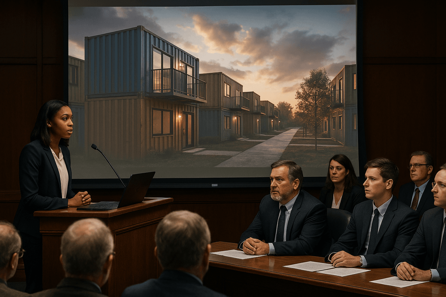 Students Pitch Container Housing Plan, Propose Phased Transitional Site