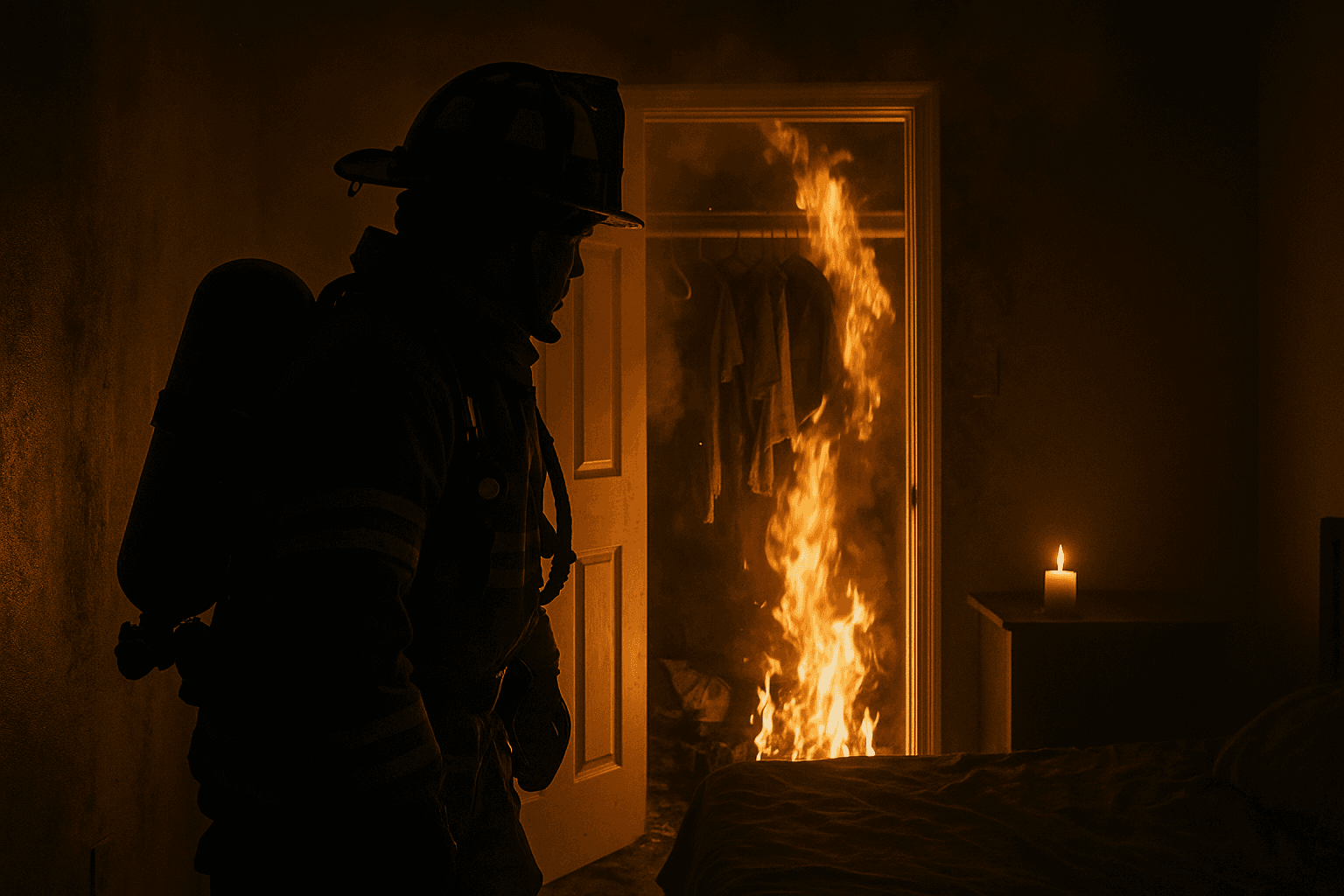 Unattended Candle Starts Closet Blaze in Spring Hill Home