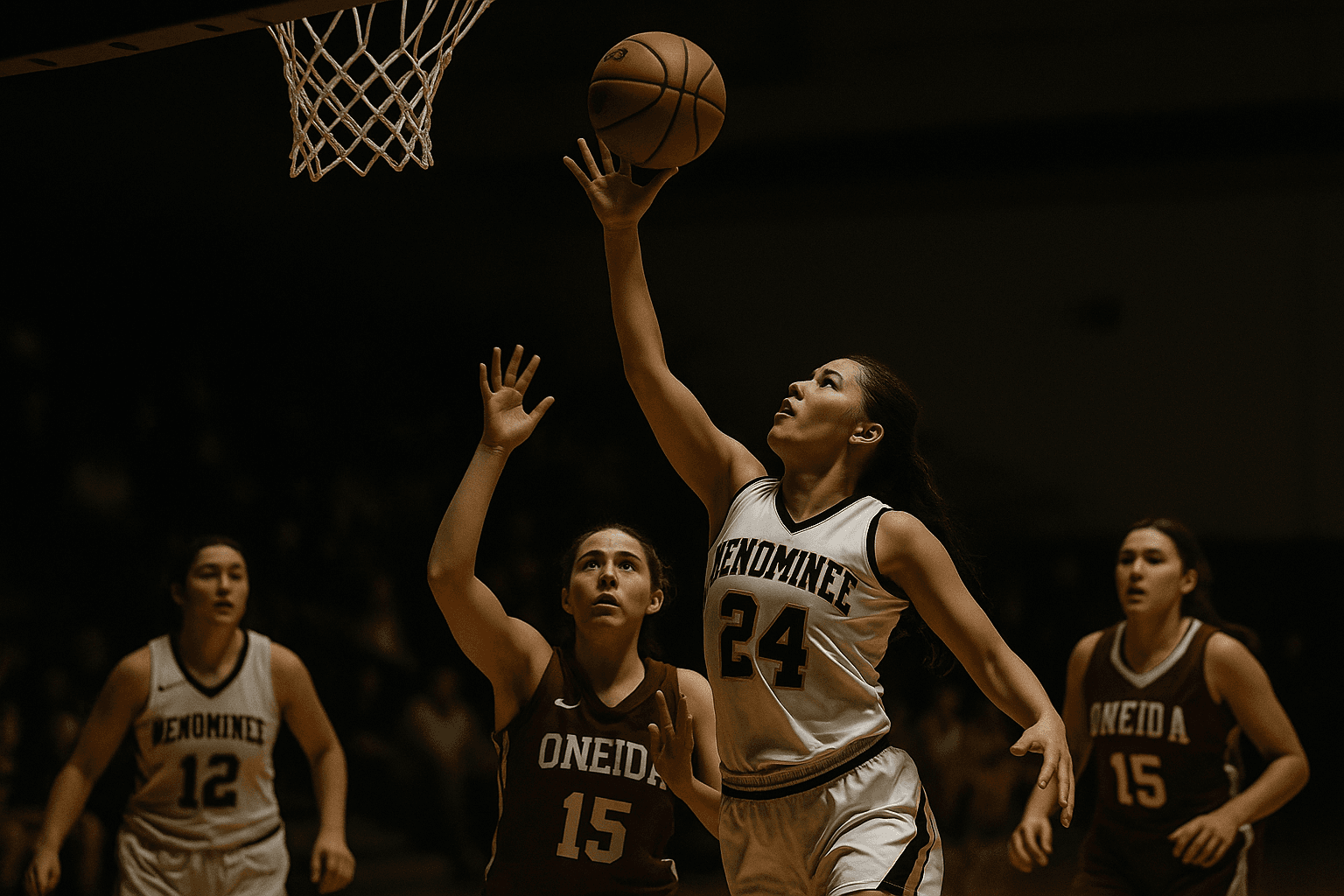 Menominee Nation Girls Basketball Dominates Oneida Nation, 88 to 15