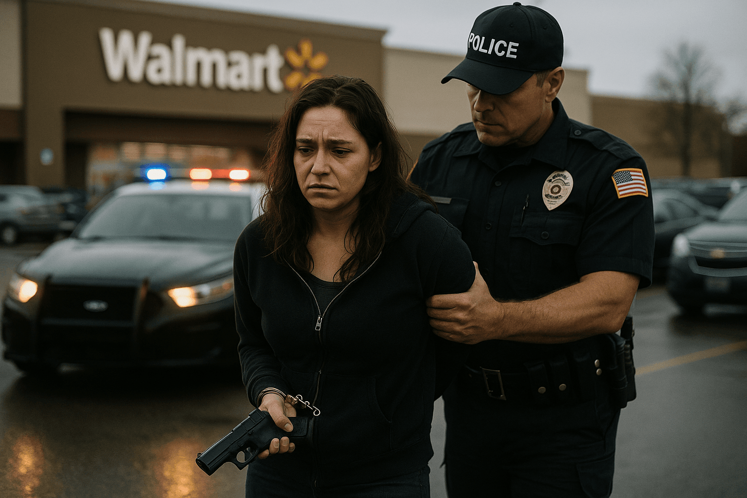 Woman Arrested After Handgun Incident in Walmart Parking Lot