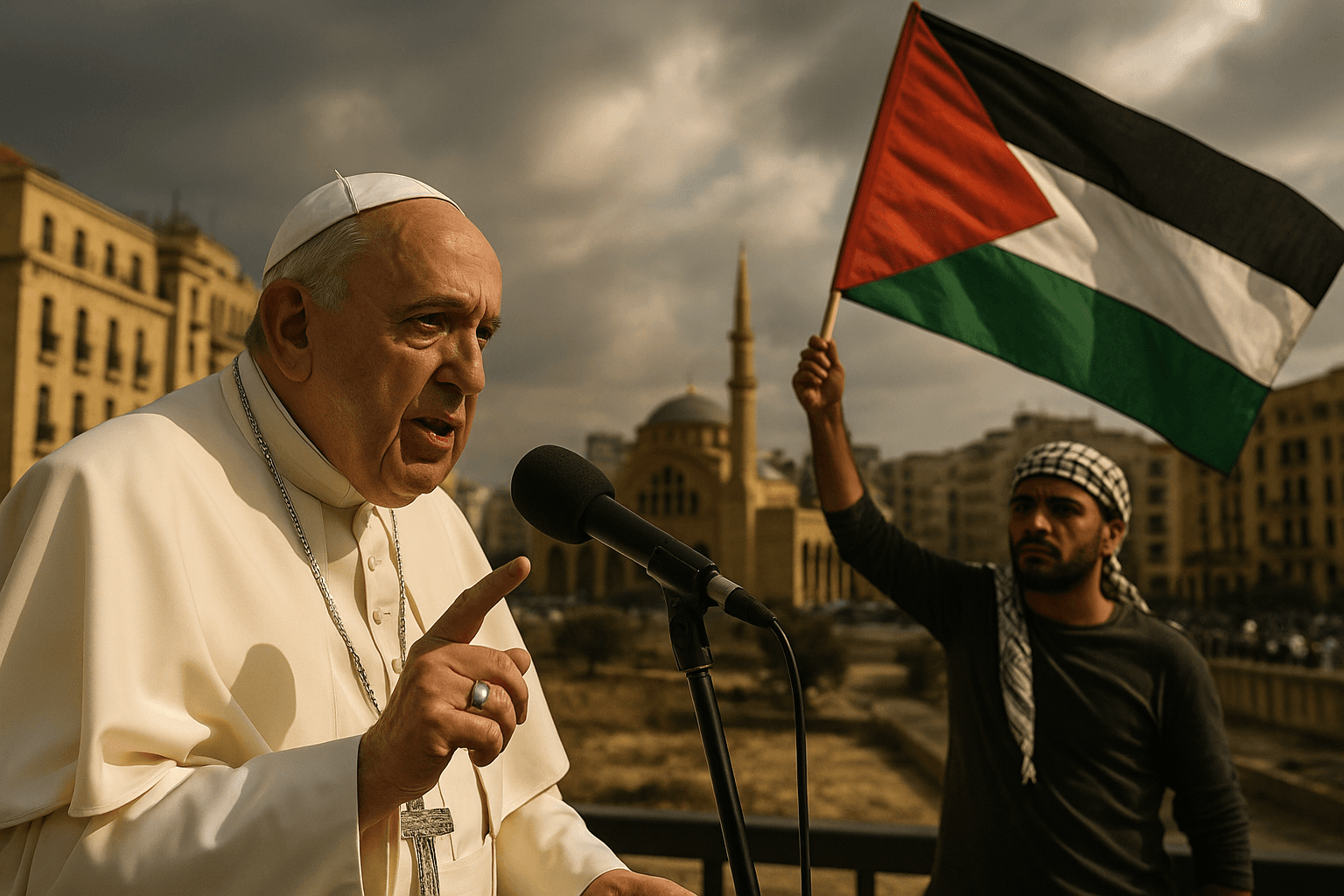 Pope Leo visits Lebanon, says Palestinian state is the only solution