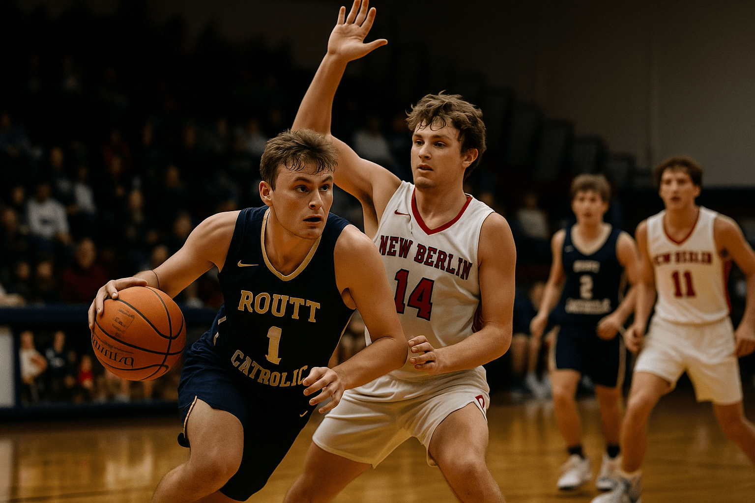 Routt Catholic Tops New Berlin 37, 28 in Turkey Tournament